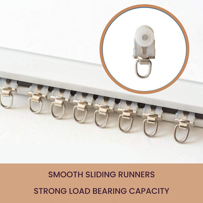Jos & Haz MF016W-Curtain Track Accessories (10 Pack Runners) - Image 3